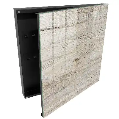 Boîte à clés murale structure en bois au grain subtil