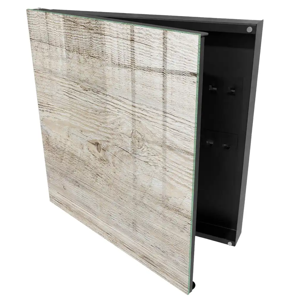 Boîte à clés murale structure en bois au grain subtil