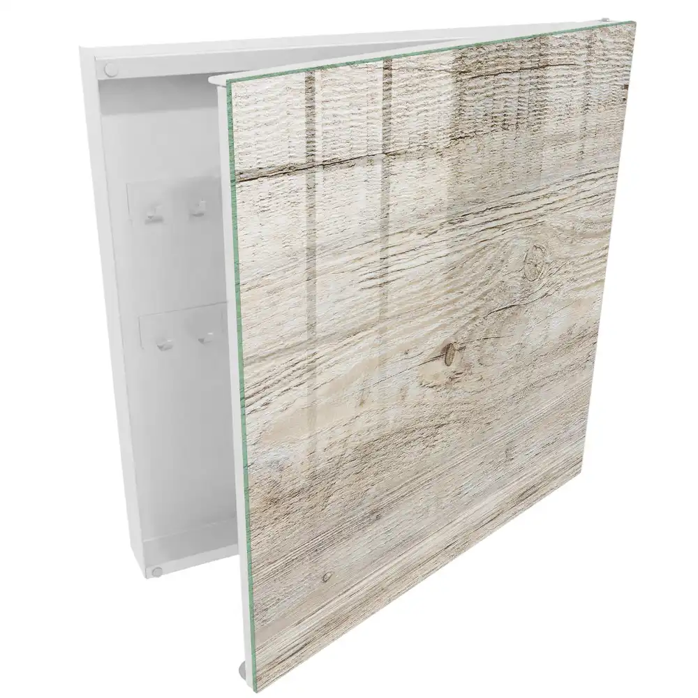 Boîte à clés murale structure en bois au grain subtil