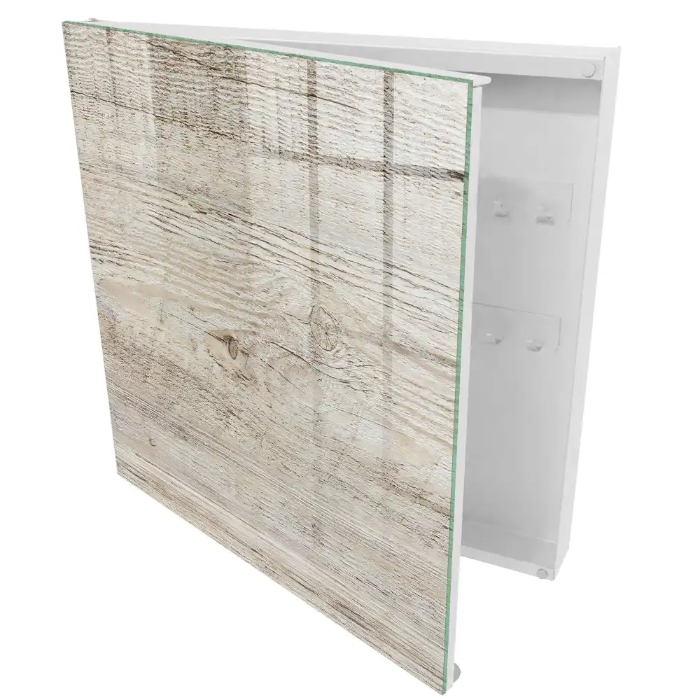 Boîte à clés murale structure en bois au grain subtil