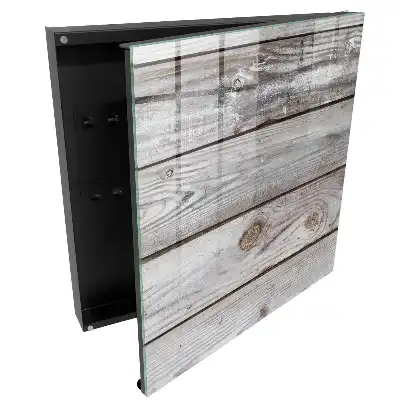 Boîte à clés texture de planches de bois naturel avec un espace chaleureux