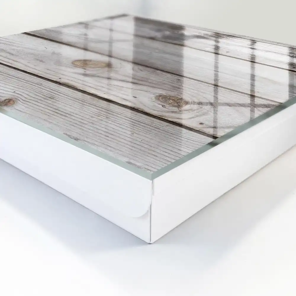Boîte à clés texture de planches de bois naturel avec un espace chaleureux