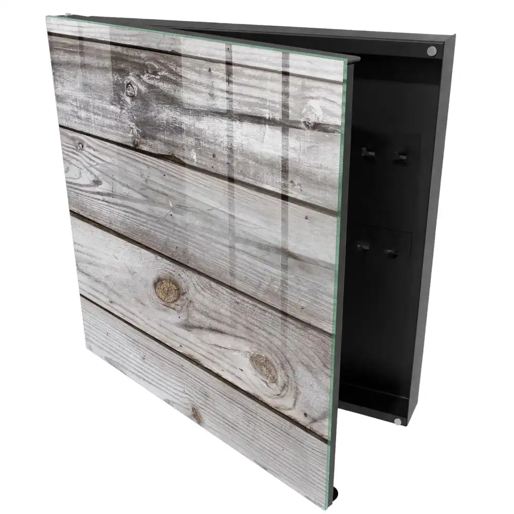 Boîte à clés texture de planches de bois naturel avec un espace chaleureux
