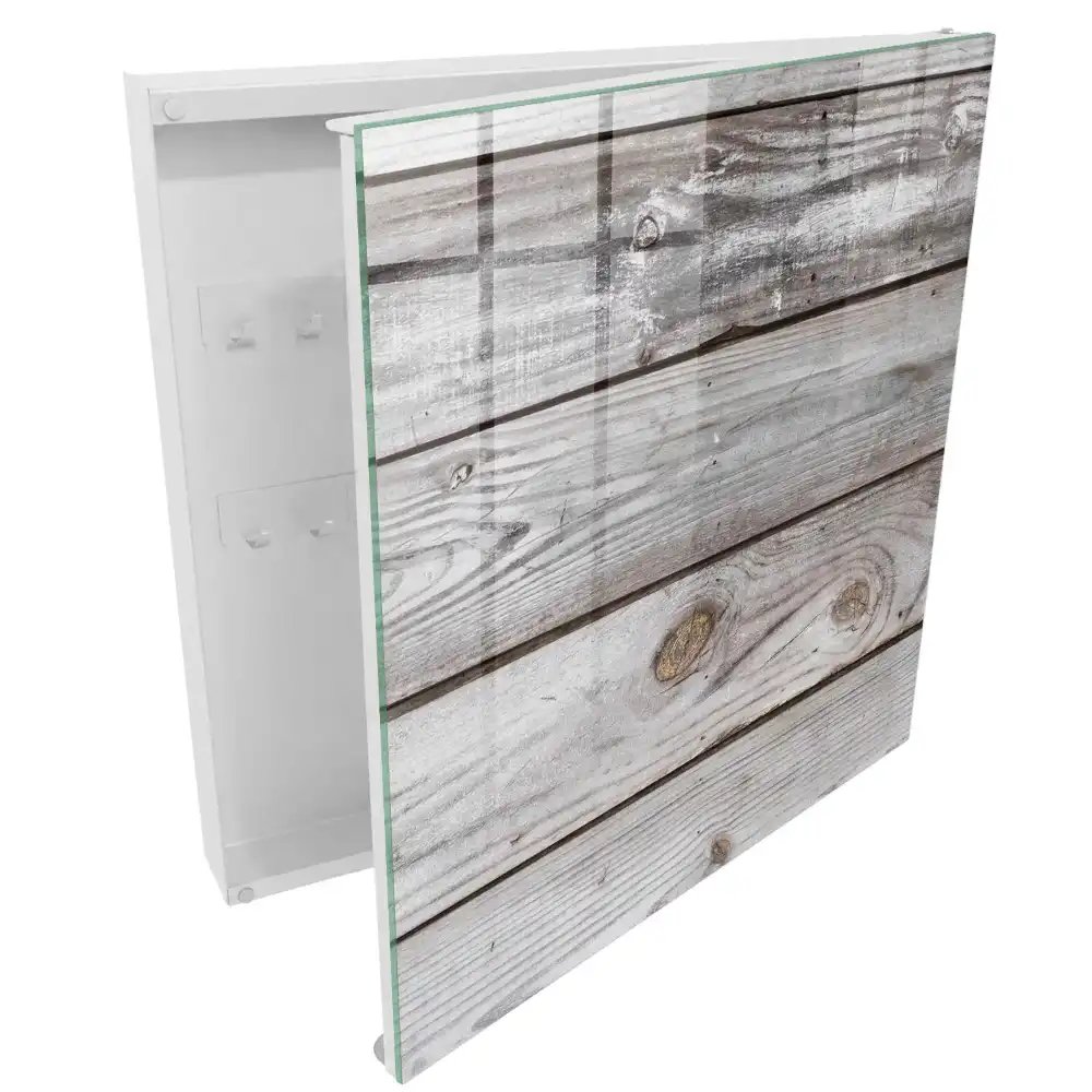 Boîte à clés texture de planches de bois naturel avec un espace chaleureux
