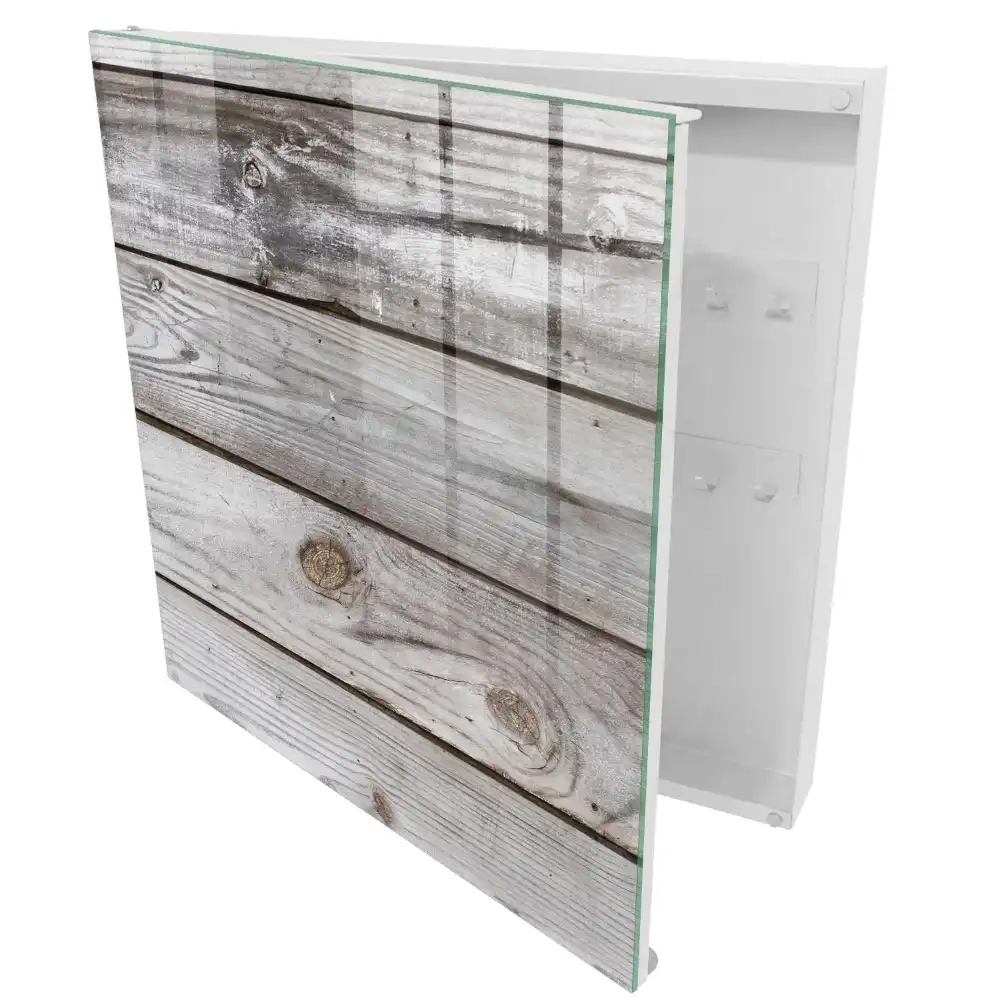 Boîte à clés texture de planches de bois naturel avec un espace chaleureux
