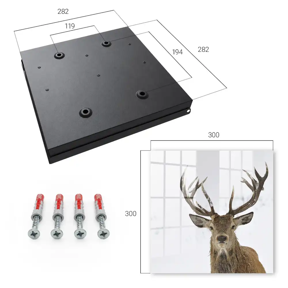 Armoire à clés un cerf dans un paysage hivernal empreint d'harmonie