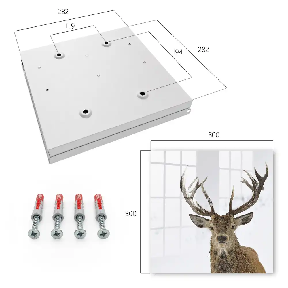 Armoire à clés un cerf dans un paysage hivernal empreint d'harmonie