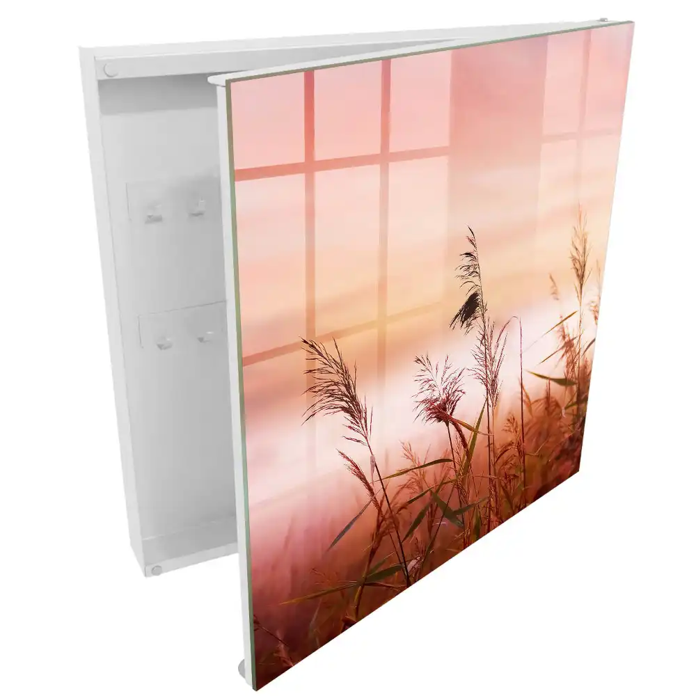 Armoire à clés l'herbe fraîche du matin aux teintes pastel