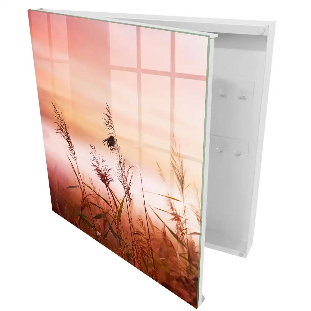 Armoire à clés l'herbe fraîche du matin aux teintes pastel