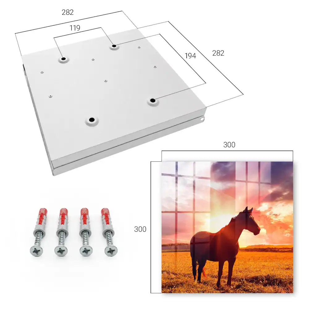 Armoire à clés un cheval dans la lueur du soleil couchant