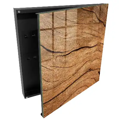 Armoire à clés les lignes ondulées du bois et le confort de la nature