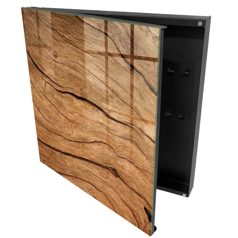 Armoire à clés les lignes ondulées du bois et le confort de la nature