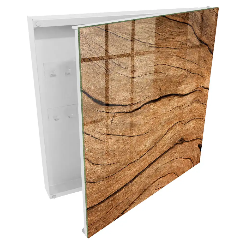 Armoire à clés les lignes ondulées du bois et le confort de la nature