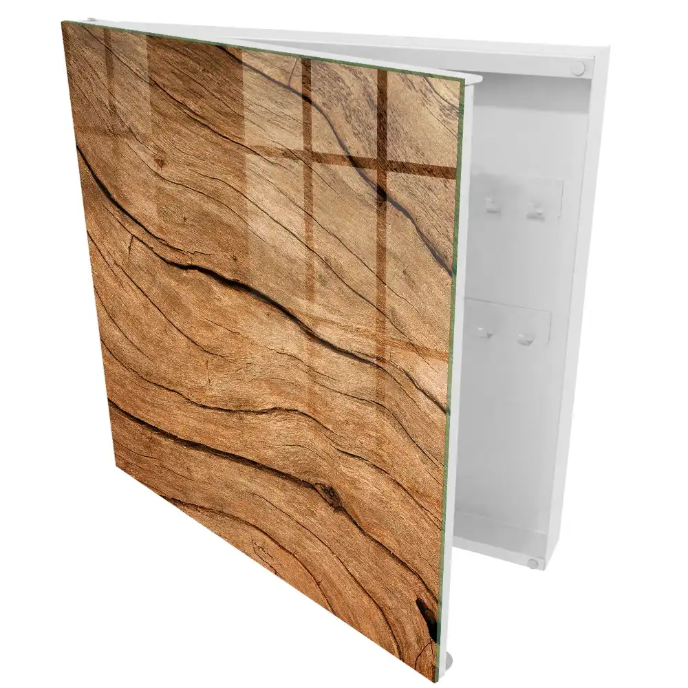 Armoire à clés les lignes ondulées du bois et le confort de la nature