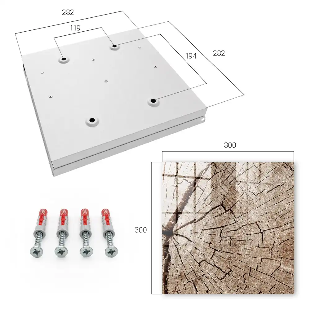 Boîte à clés murale le grain et les fissures du bois rayonnent d'énergie