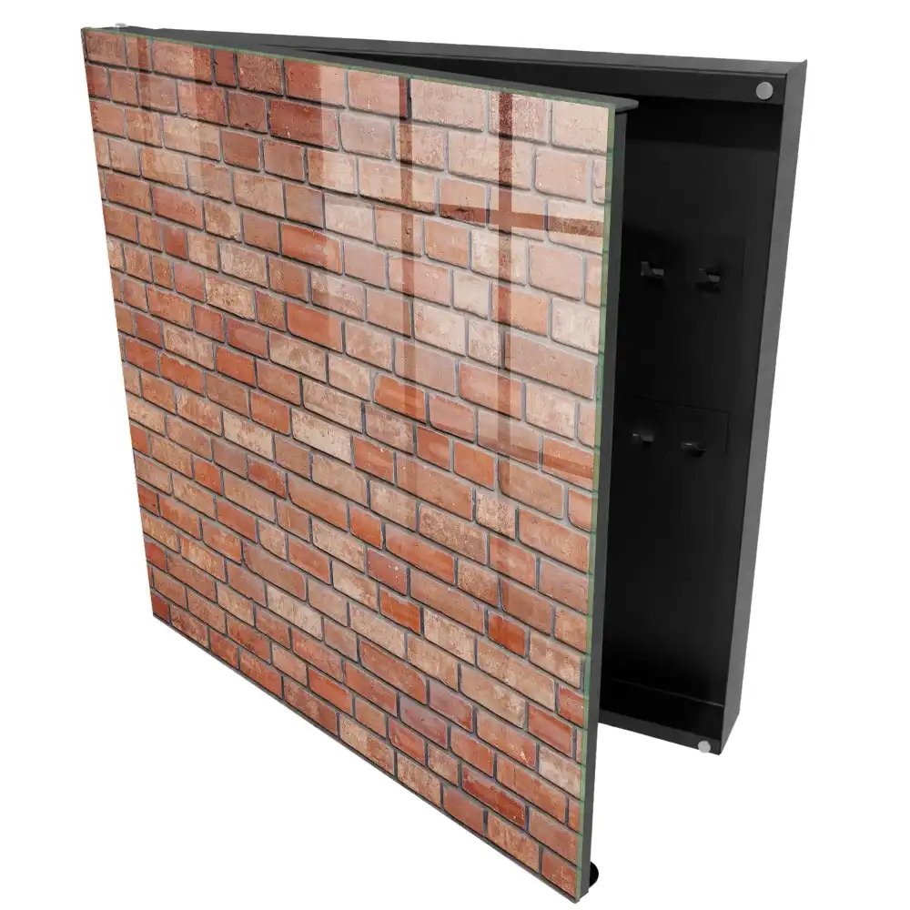 Boîte à clés un mur de briques avec une disposition régulière des briques