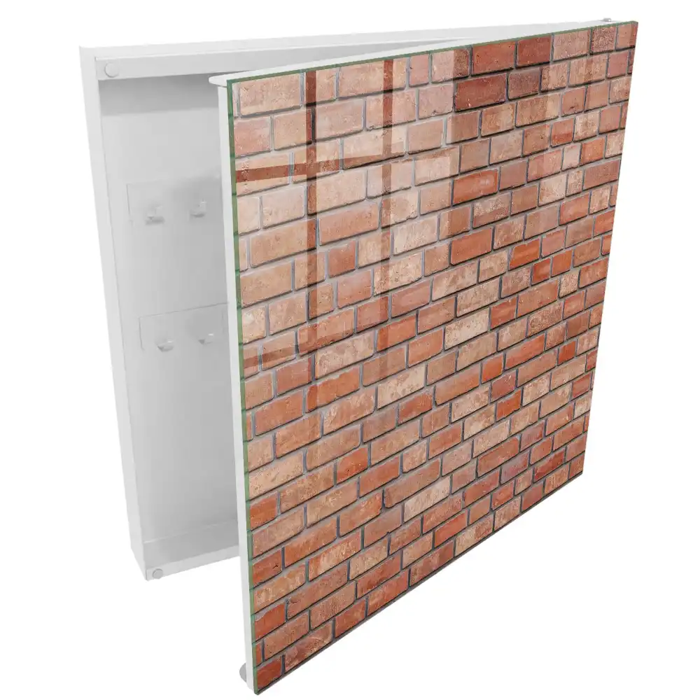 Boîte à clés un mur de briques avec une disposition régulière des briques