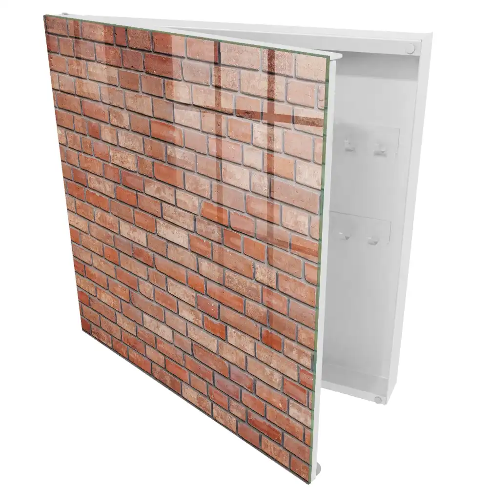 Boîte à clés un mur de briques avec une disposition régulière des briques