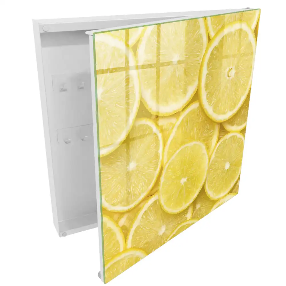 Armoire à clés des tranches de citron juteuses pleines d'énergie
