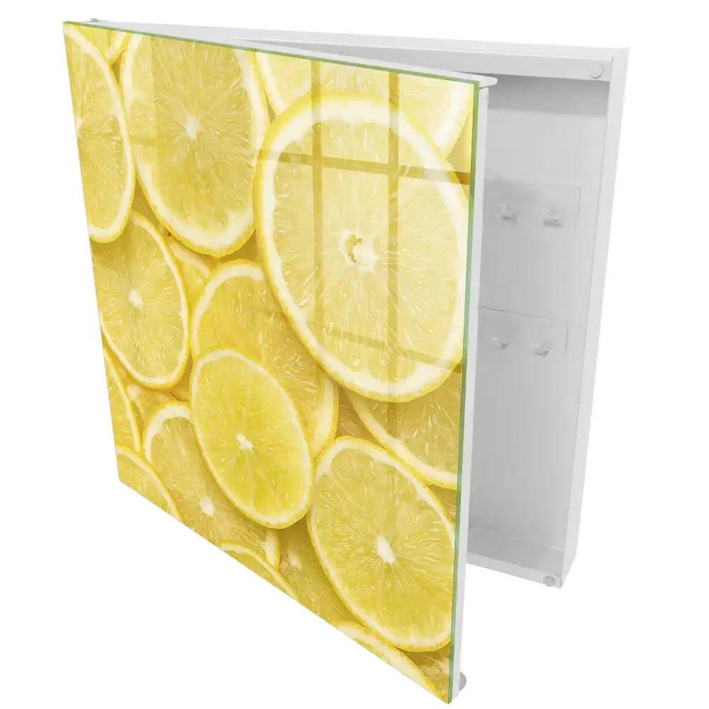 Armoire à clés des tranches de citron juteuses pleines d'énergie