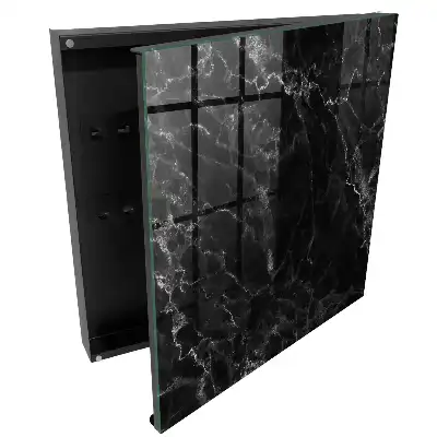 Armoire à clés l'élégance brute de la pierre et les nuances sombres de la structure