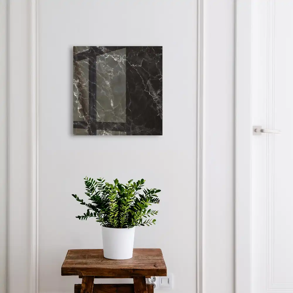 Armoire à clés l'élégance brute de la pierre et les nuances sombres de la structure