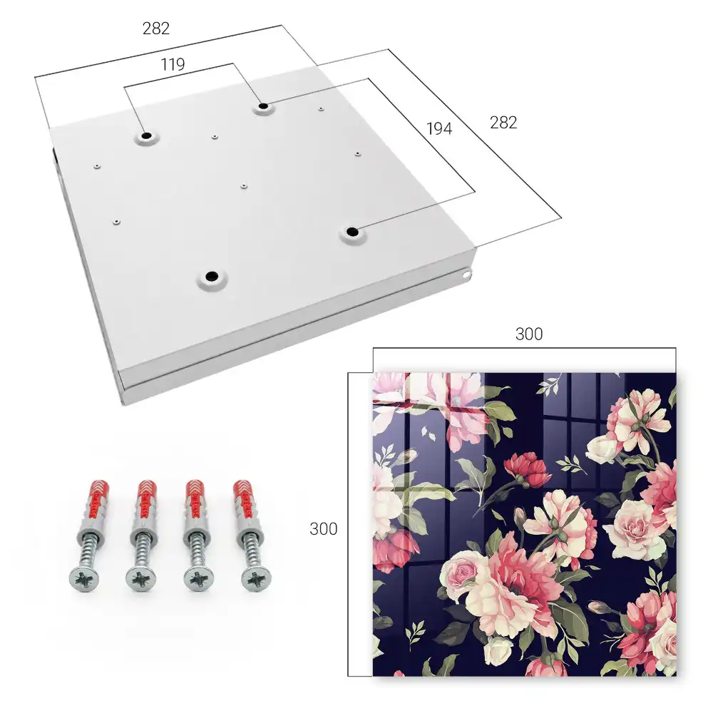 Boîte à clés murale fleurs efficaces sur fond sombre
