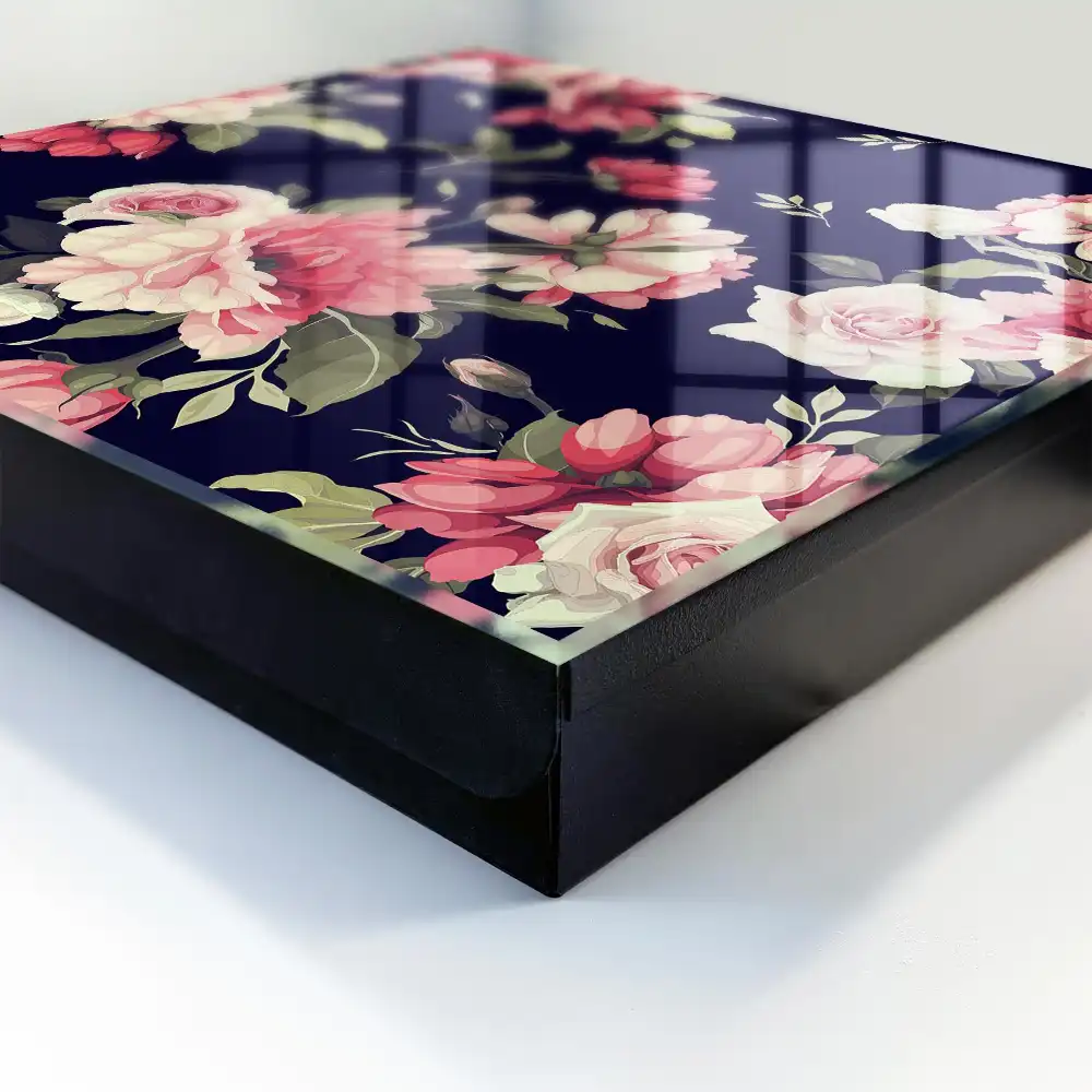 Boîte à clés murale fleurs efficaces sur fond sombre