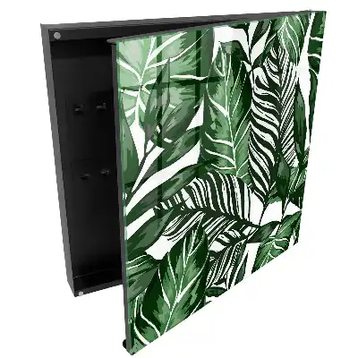 Armoire à clés des feuilles vertes regorgeant de détails diversifient l'espace