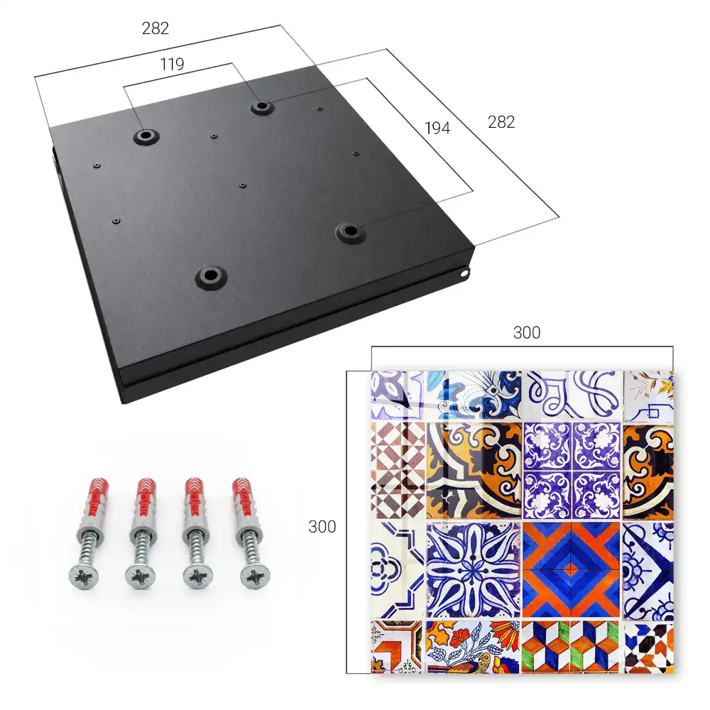 Armoire à clés des motifs colorés inspirés des traditions