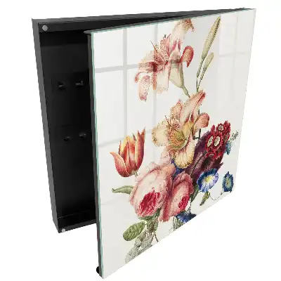 Boîte à clés des fleurs aux couleurs pastel