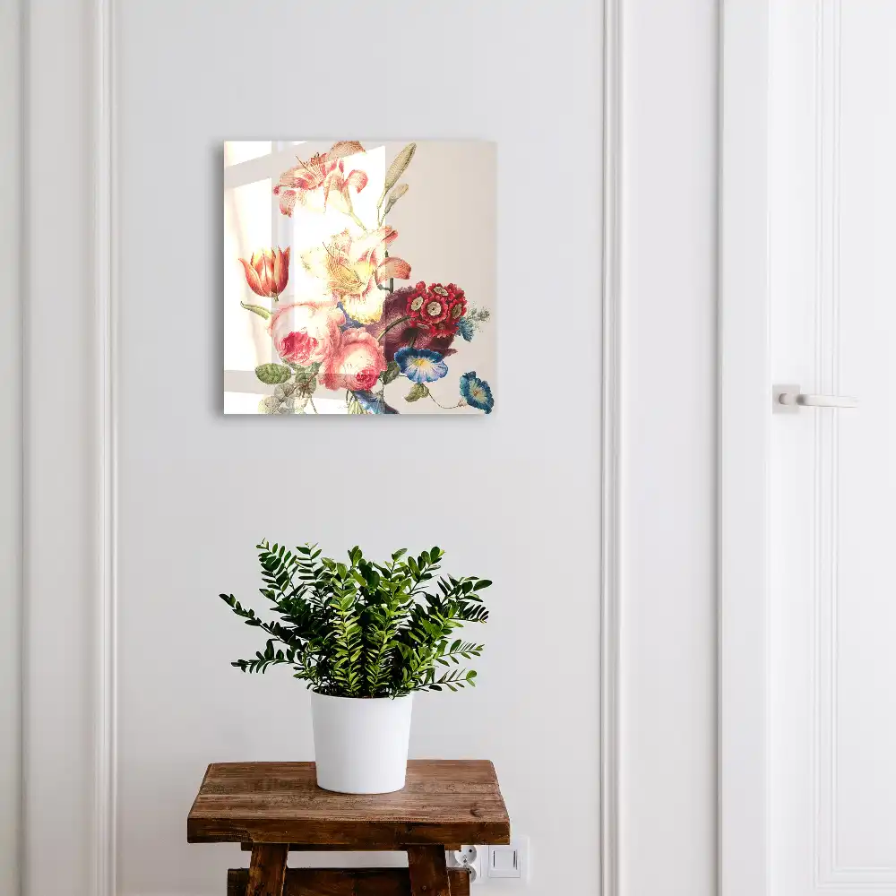 Boîte à clés des fleurs aux couleurs pastel