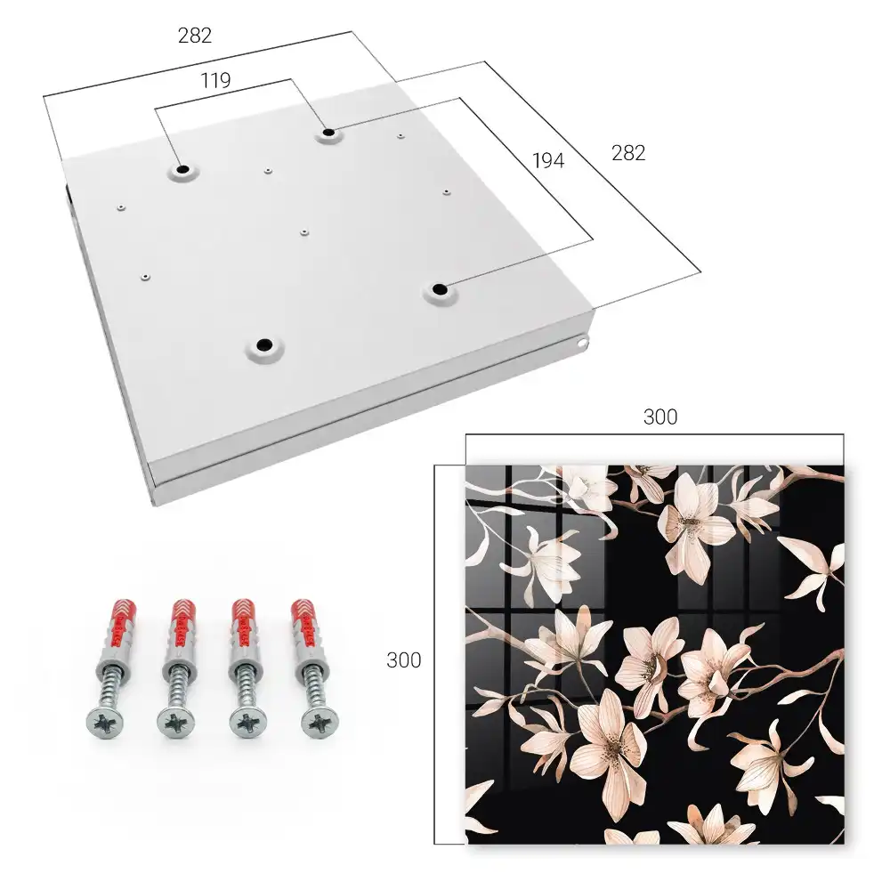 Armoire à clés fleurs sur fond sombre avec des détails subtils