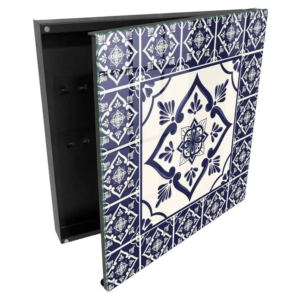 Armoire à clés motifs géométriques à motifs floraux