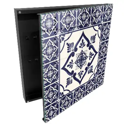 Armoire à clés motifs géométriques à motifs floraux