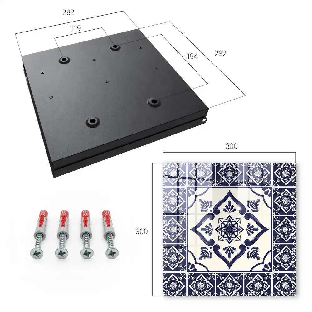 Armoire à clés motifs géométriques à motifs floraux