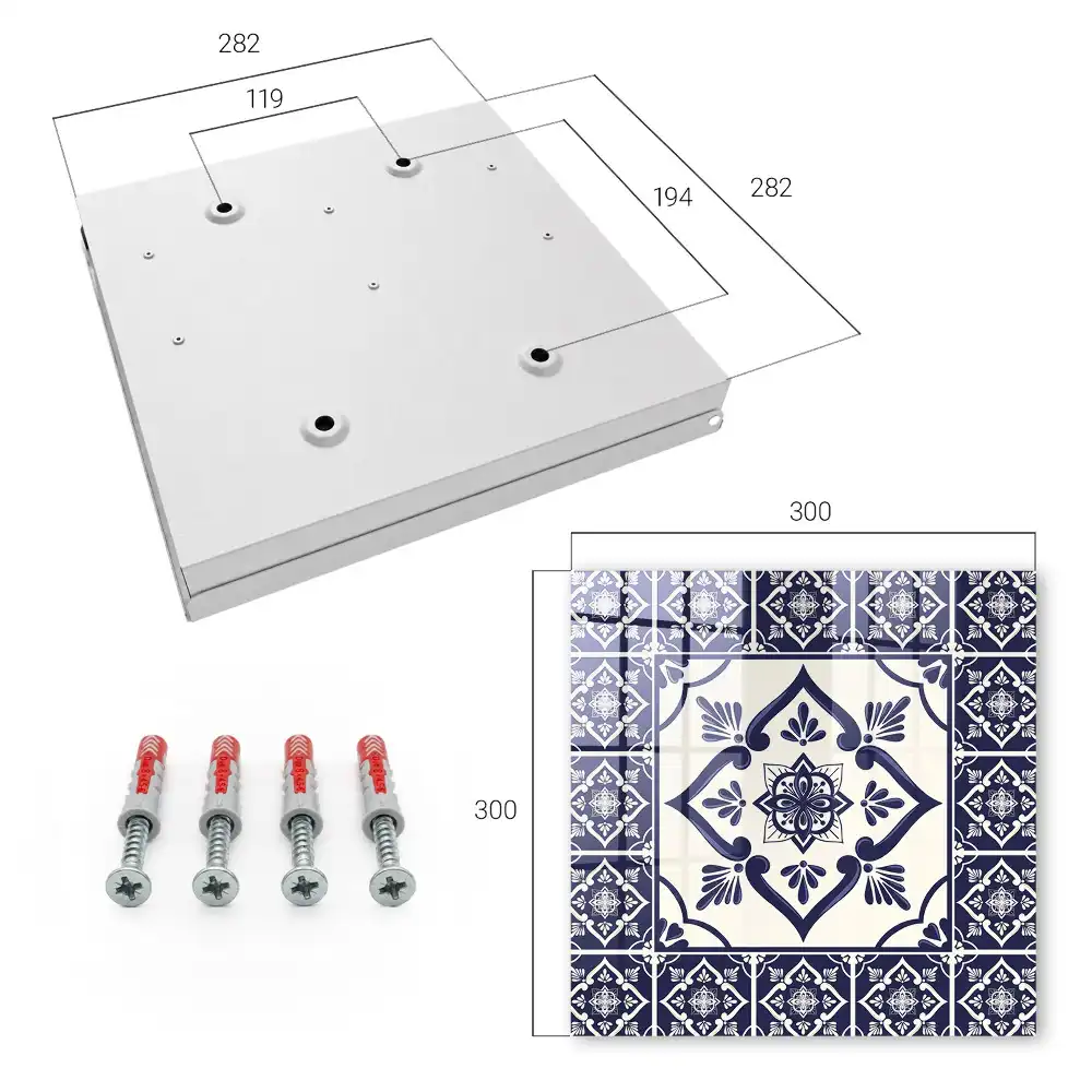 Armoire à clés motifs géométriques à motifs floraux
