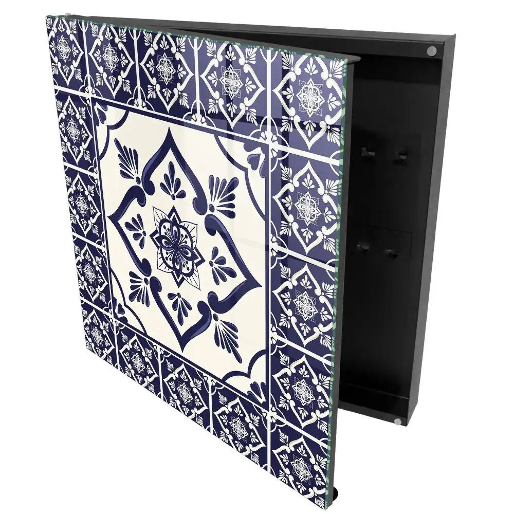 Armoire à clés motifs géométriques à motifs floraux