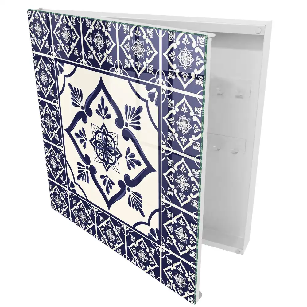 Armoire à clés motifs géométriques à motifs floraux