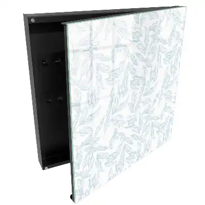 Armoire à clés motif floral aux couleurs délicates et claires