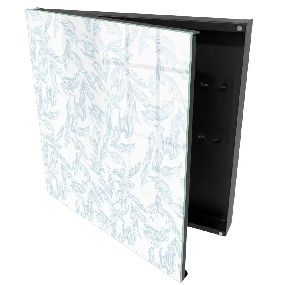 Armoire à clés motif floral aux couleurs délicates et claires