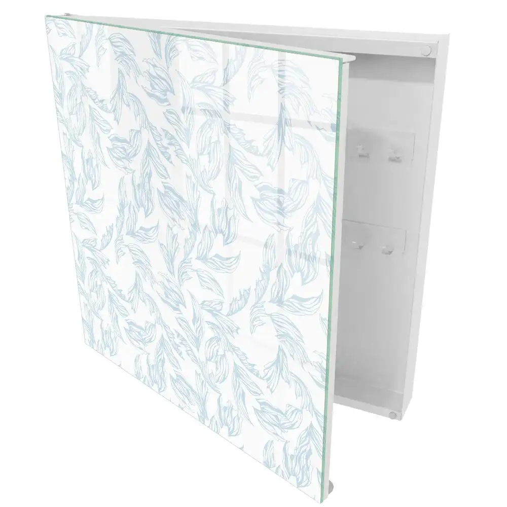 Armoire à clés motif floral aux couleurs délicates et claires
