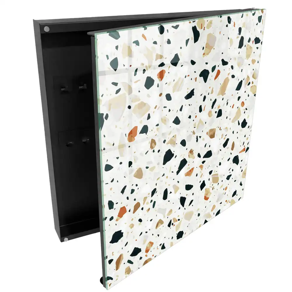 Armoire à clés une mosaïque variée avec une touche de teintes naturelles