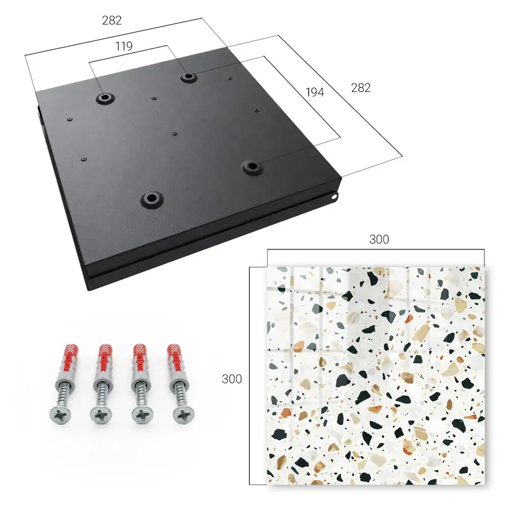 Armoire à clés une mosaïque variée avec une touche de teintes naturelles