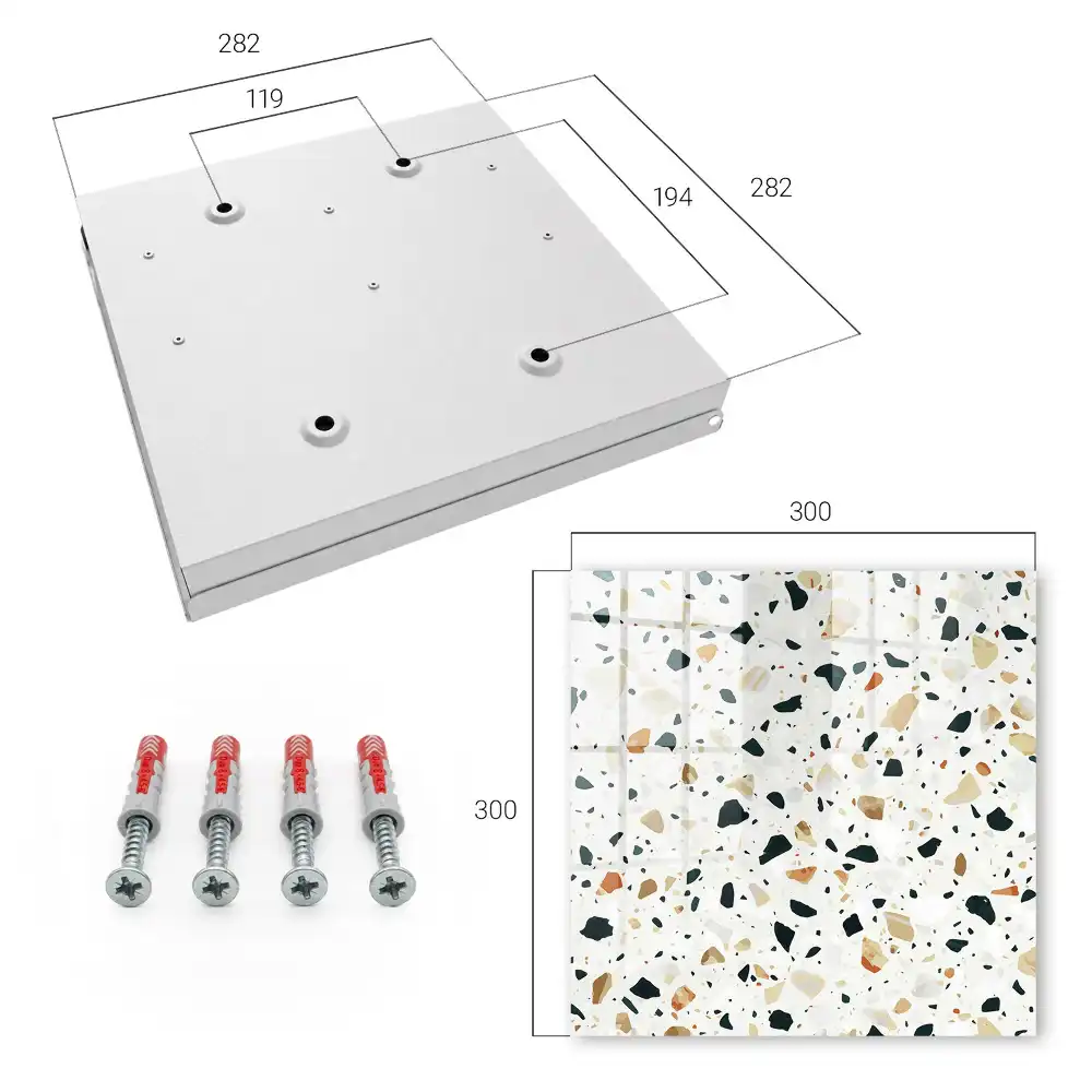 Armoire à clés une mosaïque variée avec une touche de teintes naturelles