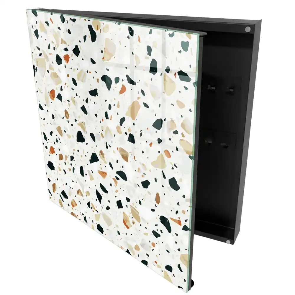 Armoire à clés une mosaïque variée avec une touche de teintes naturelles