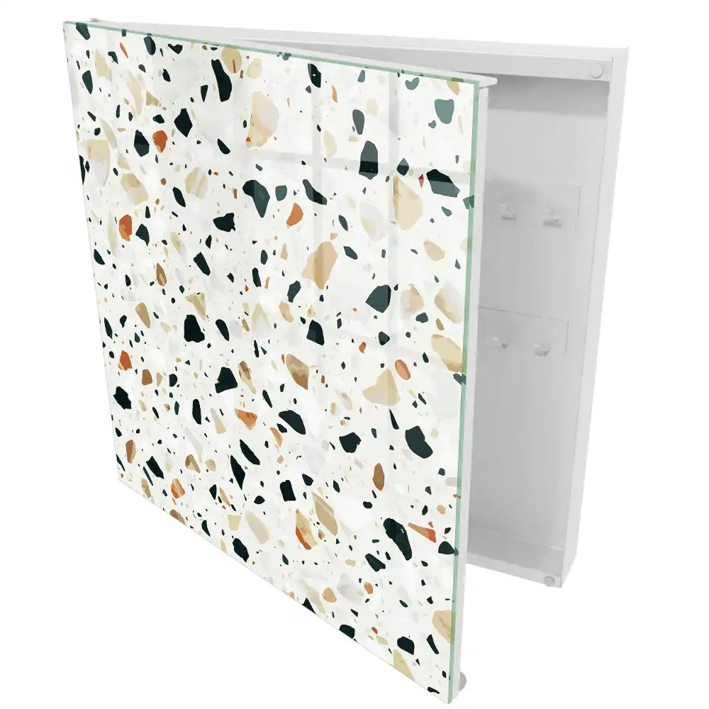 Armoire à clés une mosaïque variée avec une touche de teintes naturelles