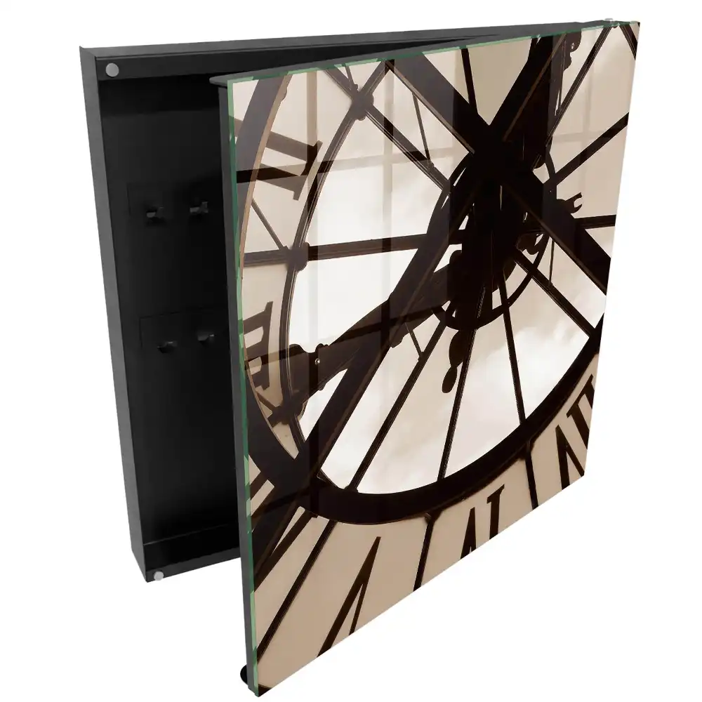 Armoire à clés cadran d'horloge et élégance industrielle