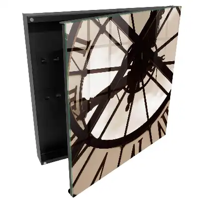 Armoire à clés cadran d'horloge et élégance industrielle