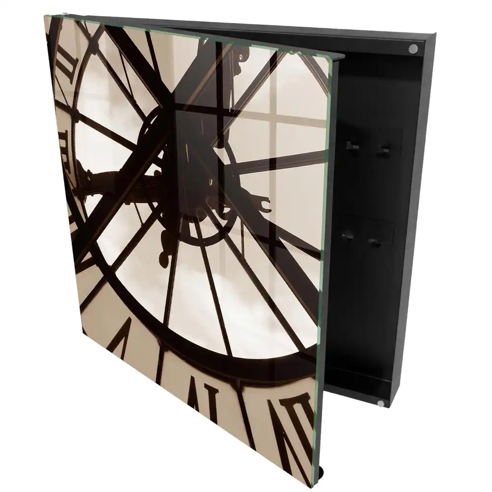 Armoire à clés cadran d'horloge et élégance industrielle